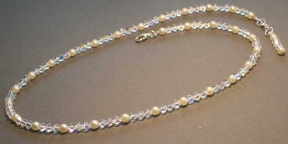 Crystal and Pearl Necklace